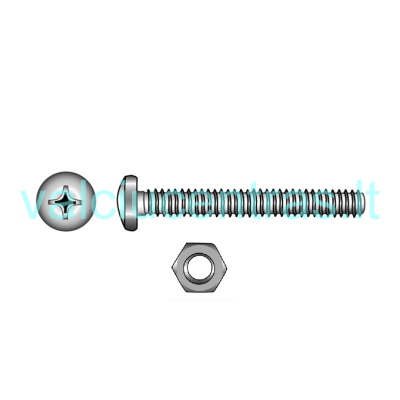 N. plieno DIN 7985 A4 varžtai